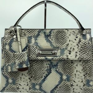 Henri Bendel Modern Icon Top Handle Snake Satchel